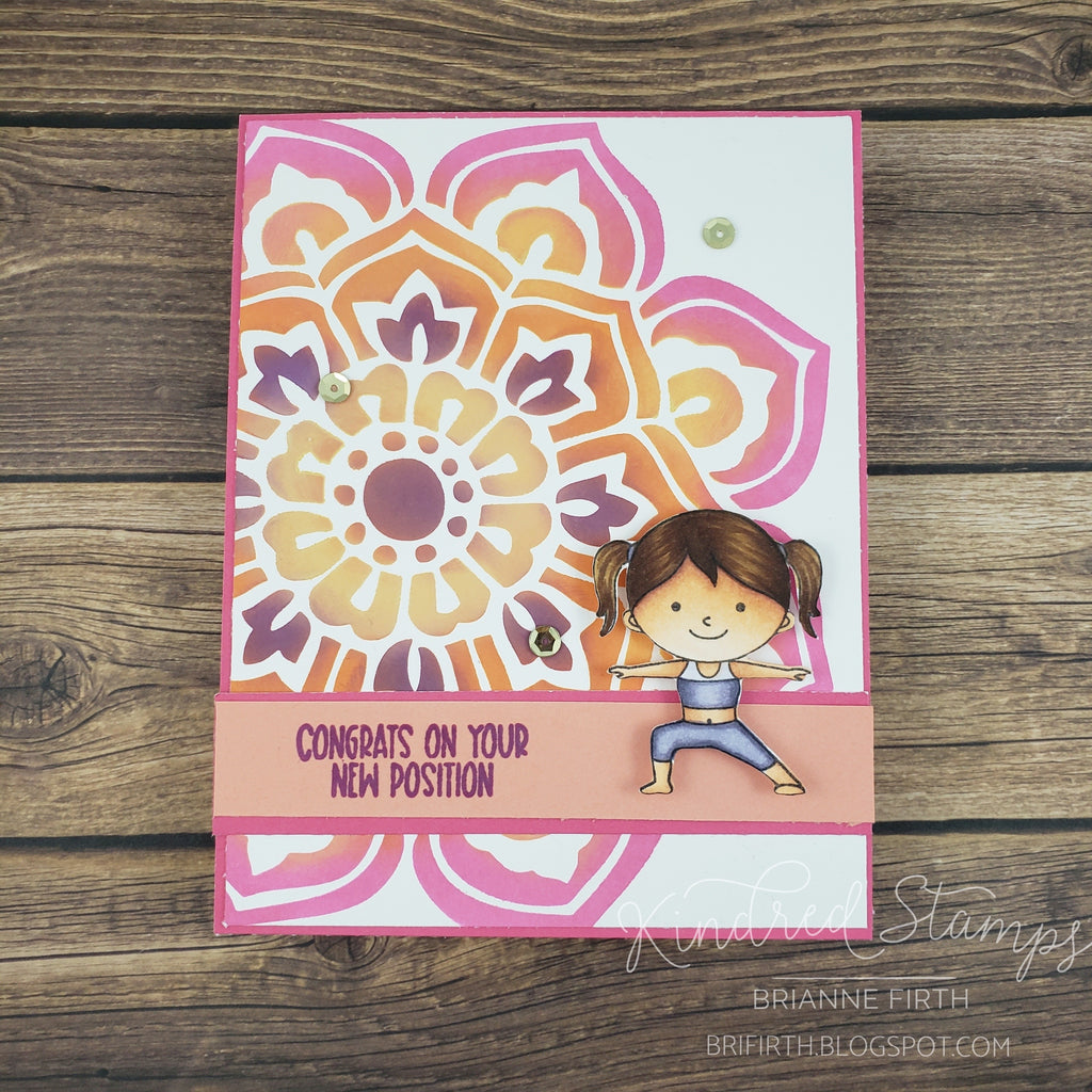 Yoga mandala stencil stamp set